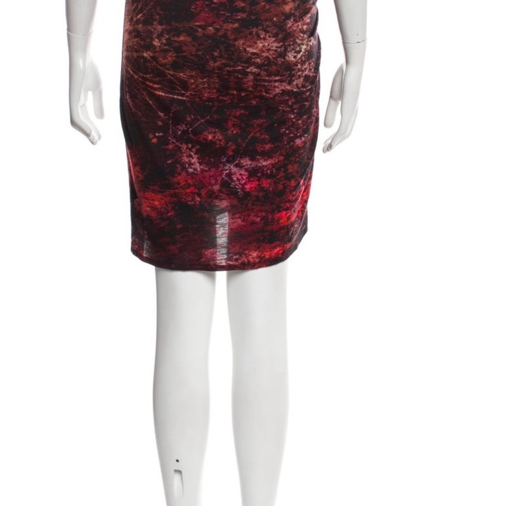 Helmut Lang Wrap Skirt Large Womens Midnight Floral Black Red Draped Y2K small - Picture 2 of 10